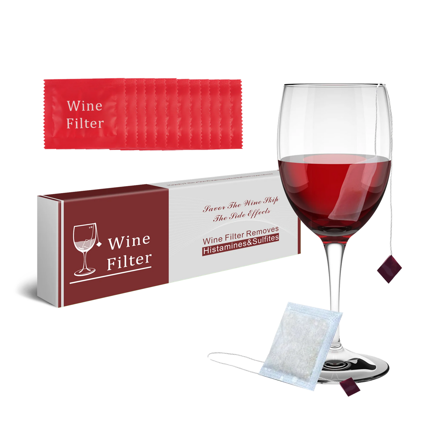 (12 Pack) Wine Sulfite Filter To Remove Sulfite And Histamine,
