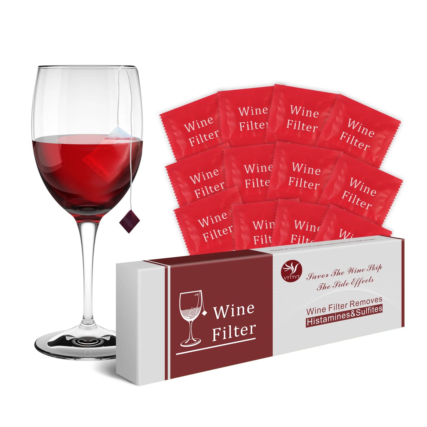 (12 Pack) Wine Sulfite Filter To Remove Sulfite And Histamine,