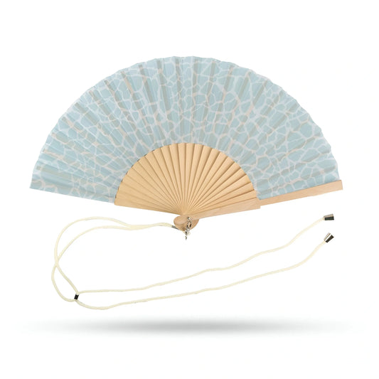 Ocean Blue Hand Fan