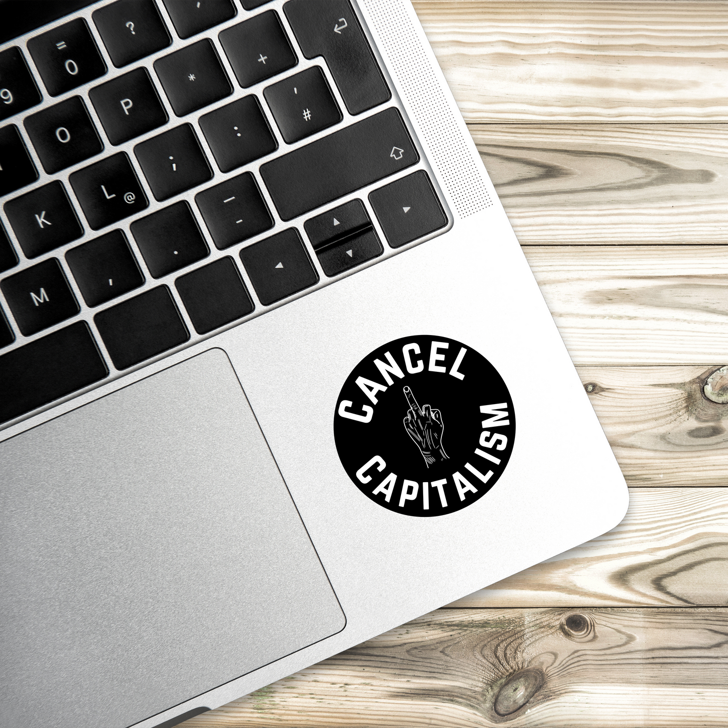 Cancel Capitalism Round Sticker | 2.5" x 2.5" | Political Sticker | Activist | Leftist | Liberal | Anti-Capitalist