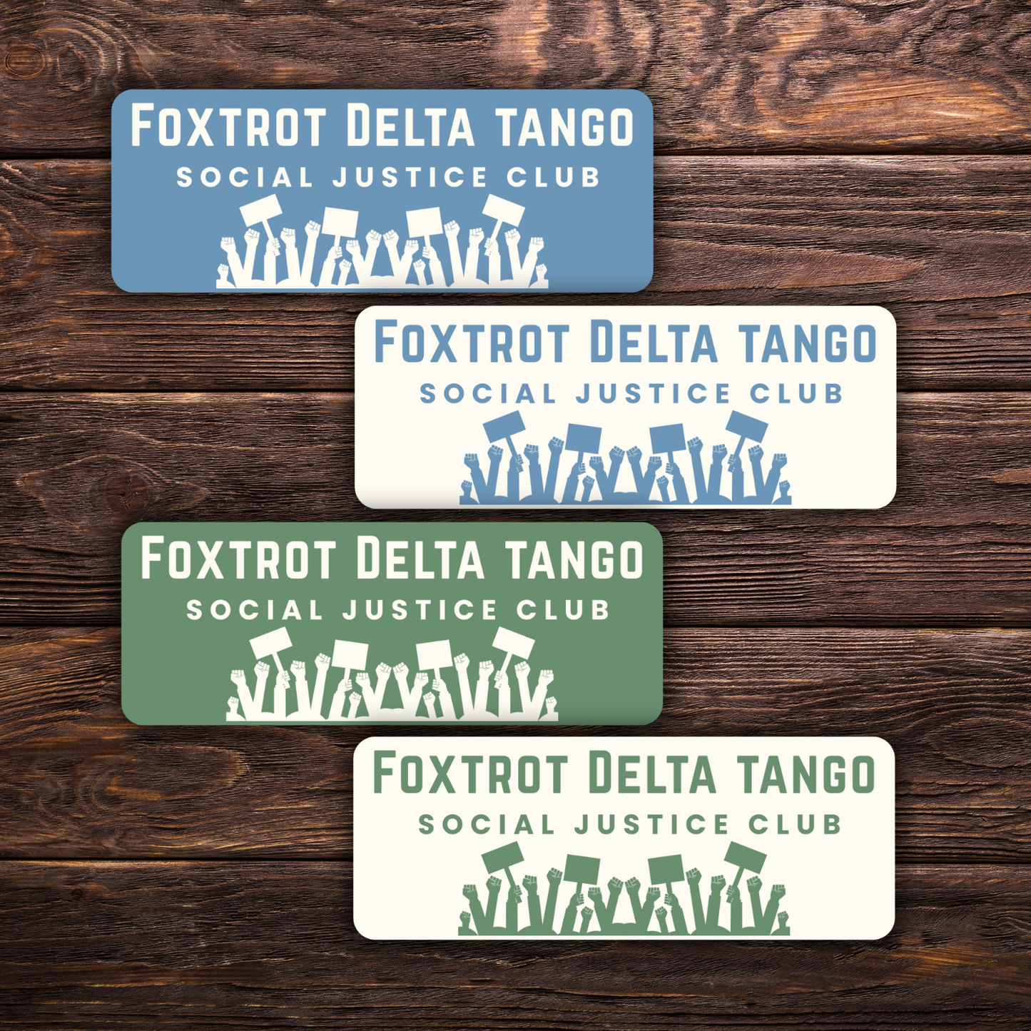Foxtrot Delta Tango Social Justice Club Sticker