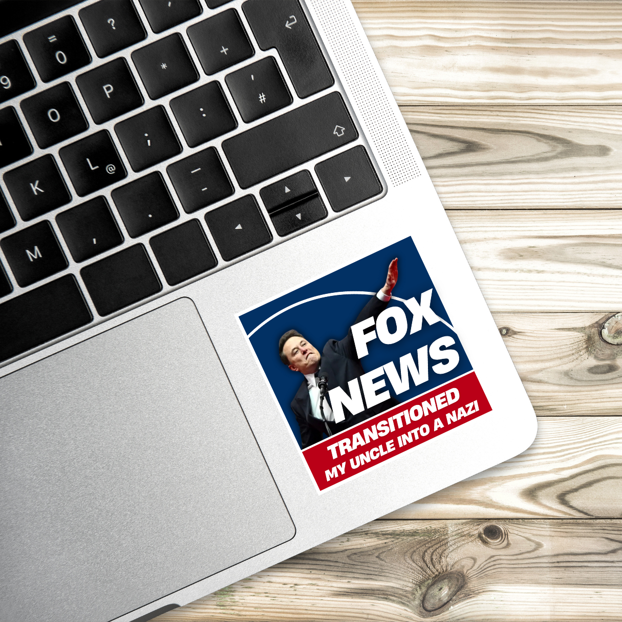 Fox News Turned My Family Into Nazis | 13 Variation Options | 3"x3" | Political Sticker | Vinyl Sticker | Water-Resistant | Anti-Fascist