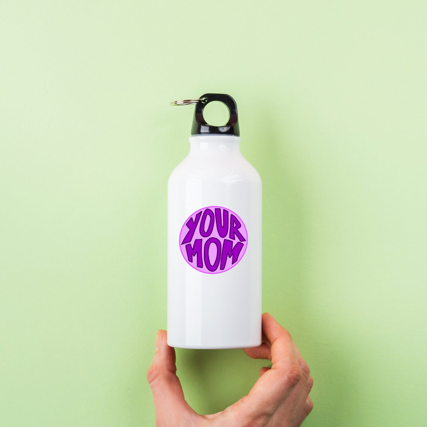 Your Mom Purple Circle | Hand Drawn Two Options | Vinyl Sticker | Water Resistant Sticker | Novelty | Cute