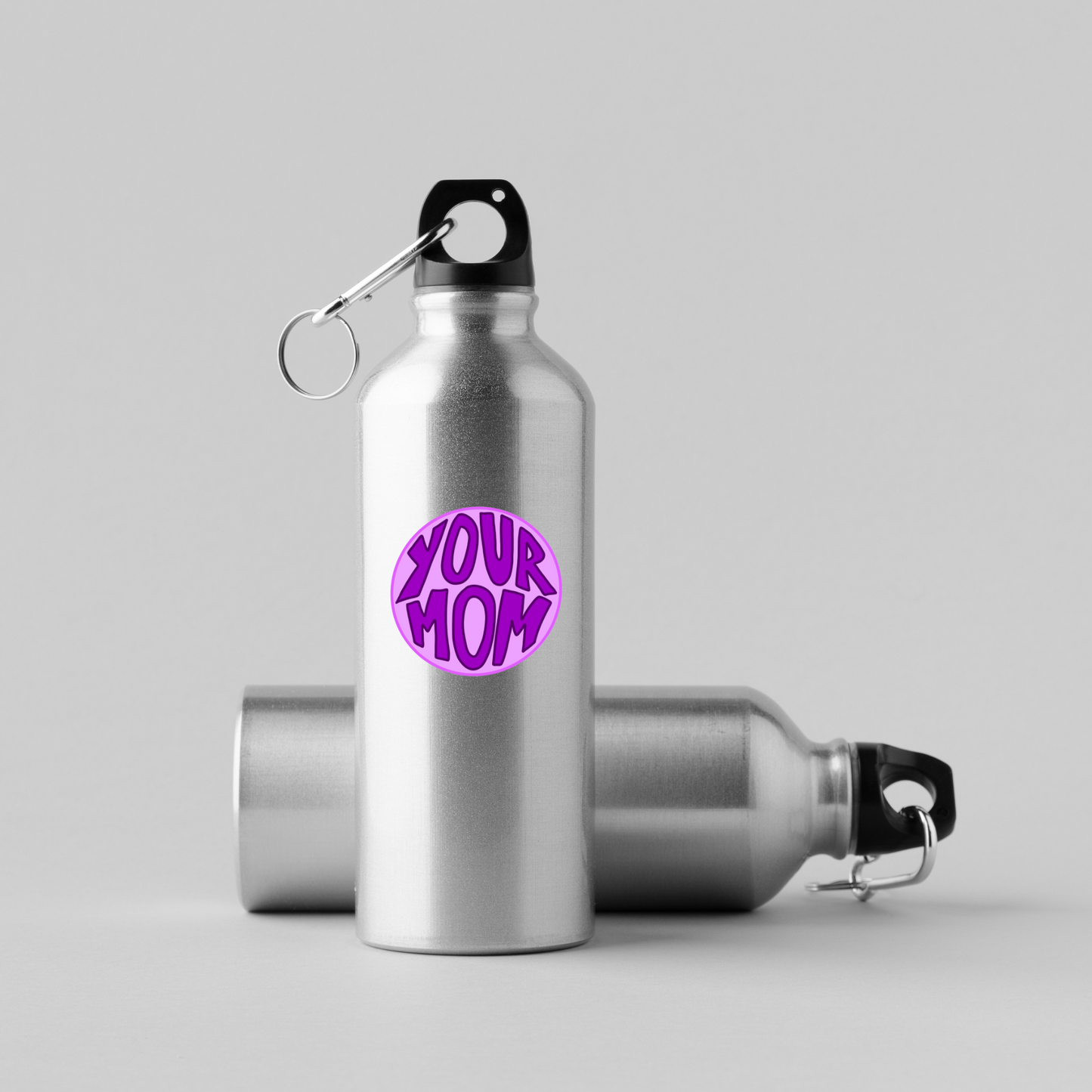 Your Mom Purple Circle | Hand Drawn Two Options | Vinyl Sticker | Water Resistant Sticker | Novelty | Cute