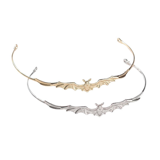 Bat Power Headband Tiara in Silver or Gold
