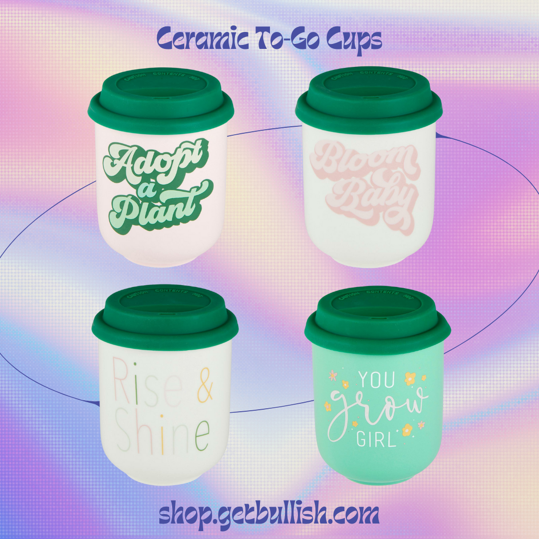 You Grow Girl Ceramic To Go Mug | Holds 16 oz. | Eco Mug with Silicone