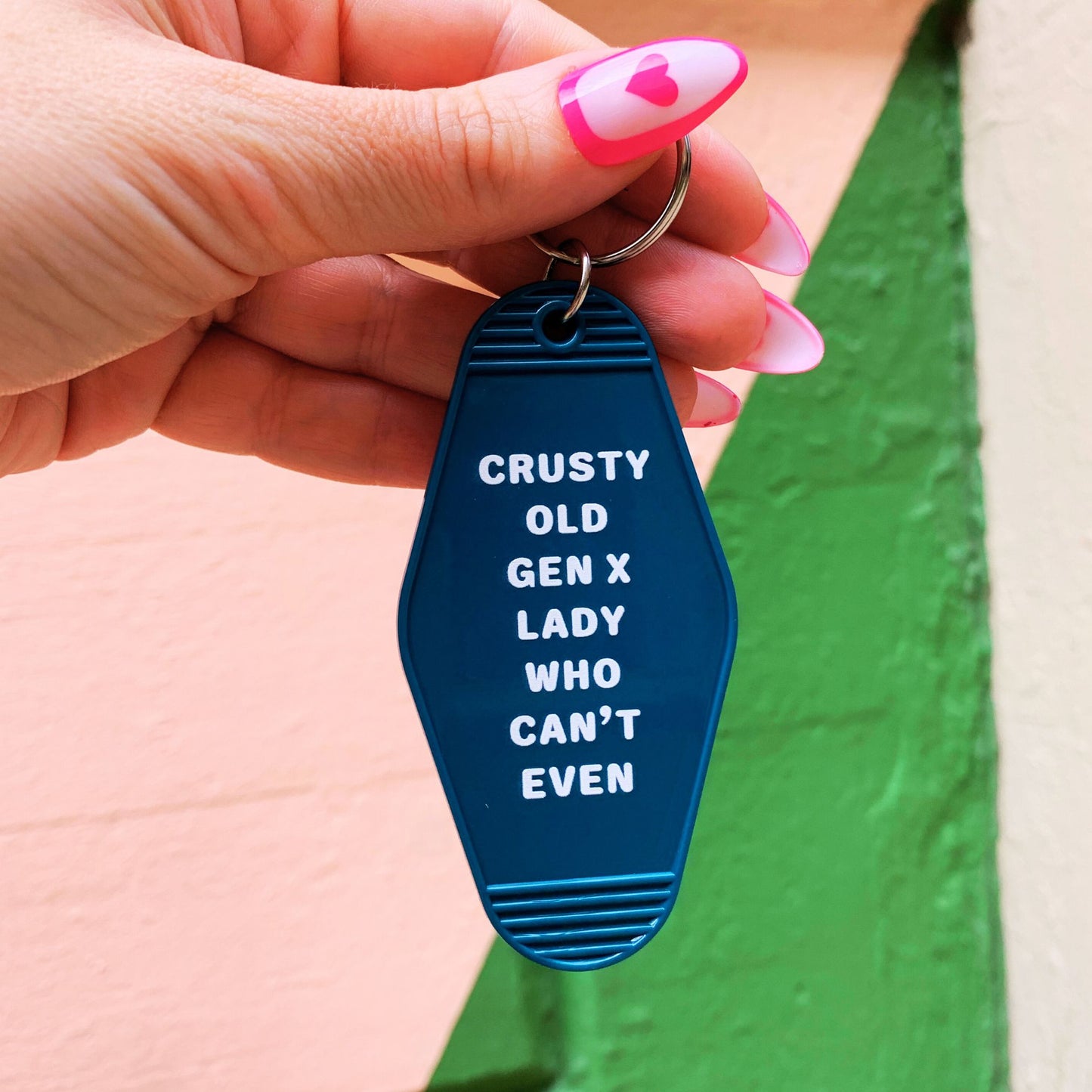 Crusty Old Gen X Lady Who Can't Even Motel Keychain