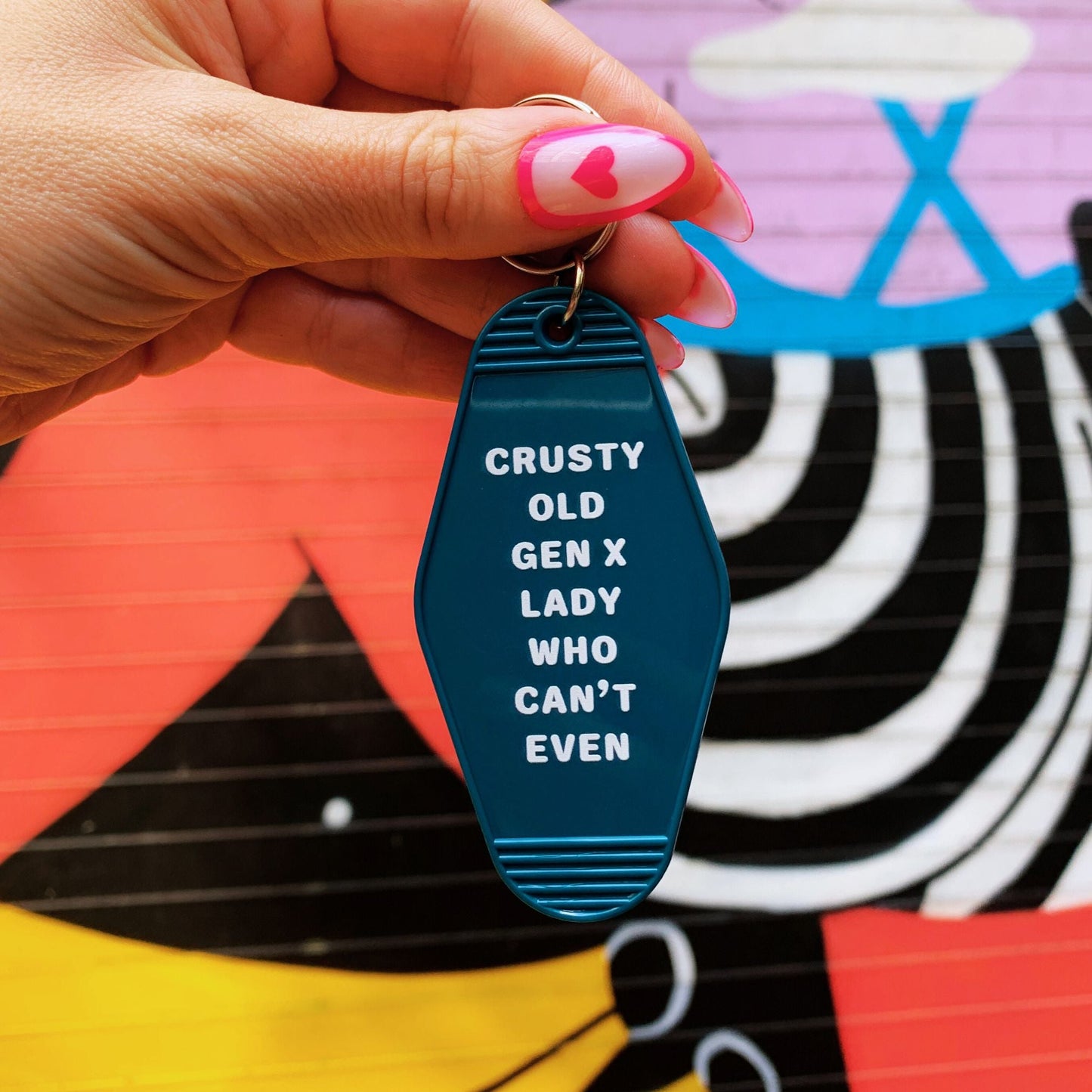 Crusty Old Gen X Lady Who Can't Even Motel Keychain