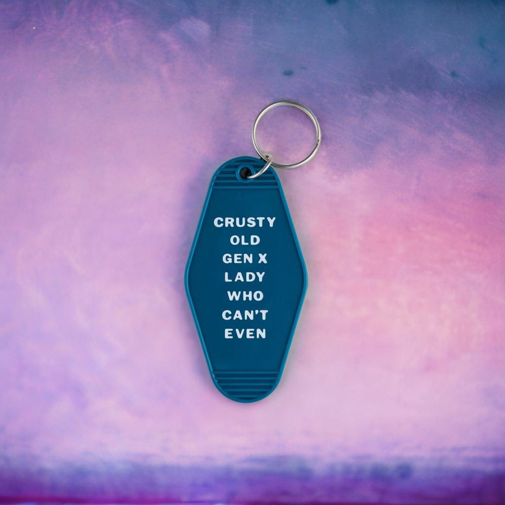 Crusty Old Gen X Lady Who Can't Even Motel Keychain