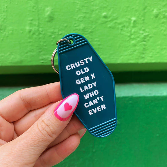 Crusty Old Gen X Lady Who Can't Even Motel Keychain