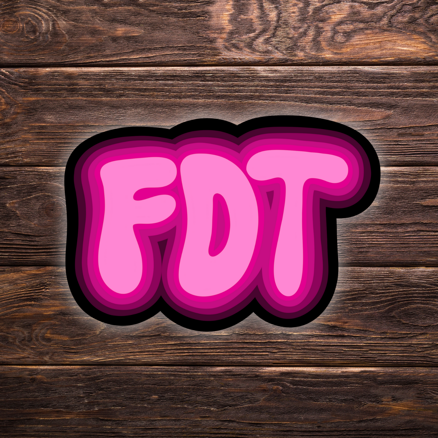 FDT Sticker Pink | 3" x 2"