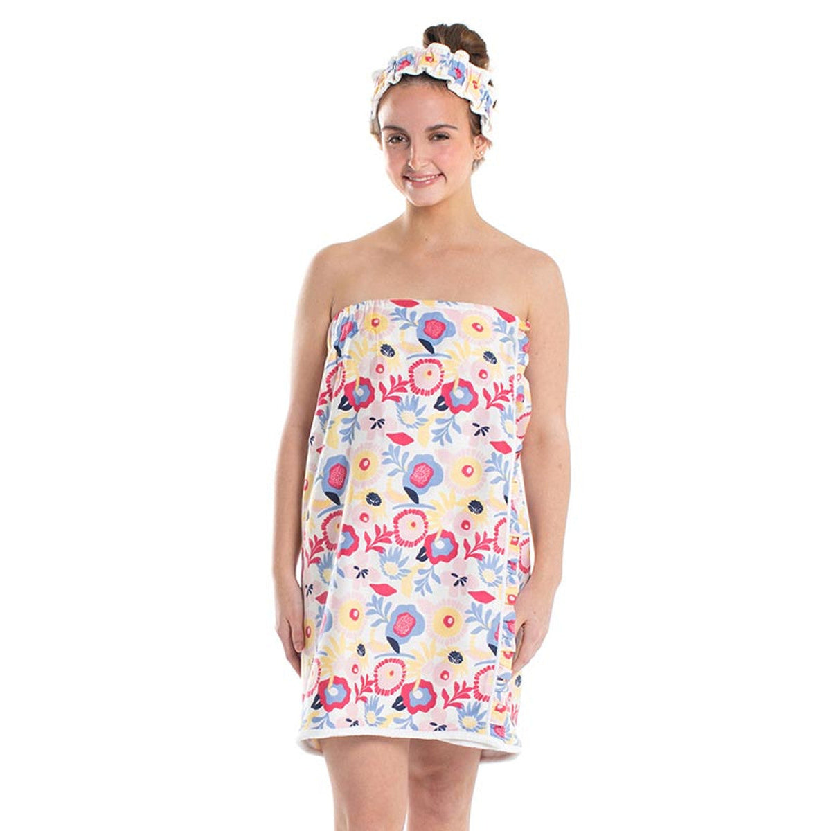 Floral Pop Spa Wrap and Headband Set | Bath Body Towel