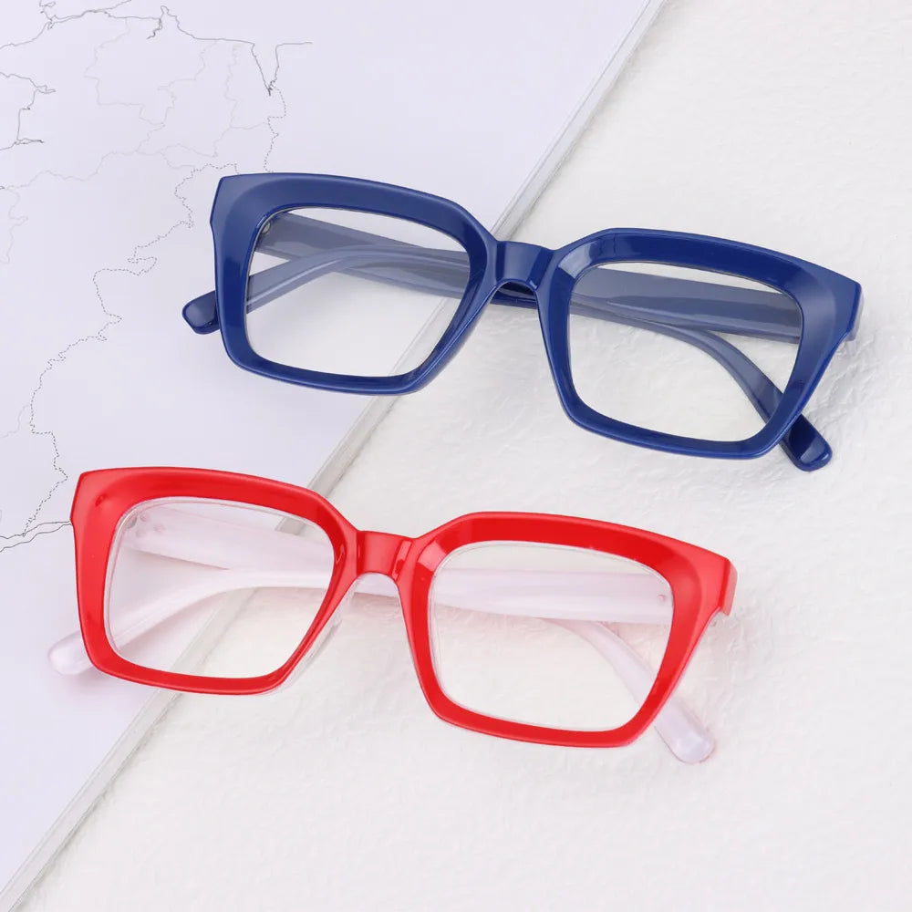 Fashion Square Reading Glasses for Men Women Large Frame Presbyopia