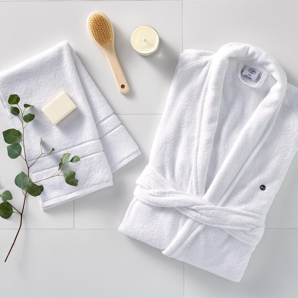 Folded Rpbe Clean Design Home® Terry Robe in Lightweight Cotton – GenX Co-Op