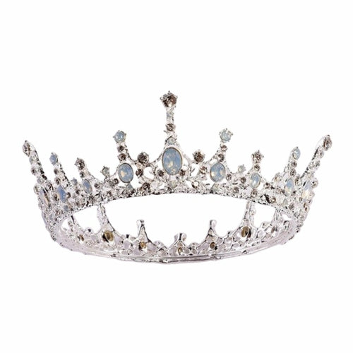 Moonlight Ice Queen Crown Tiara in Opal and Champagne Gold or Silver