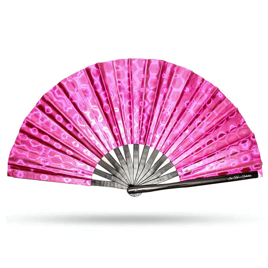 Holographic Pink Dream XL Hand Fan