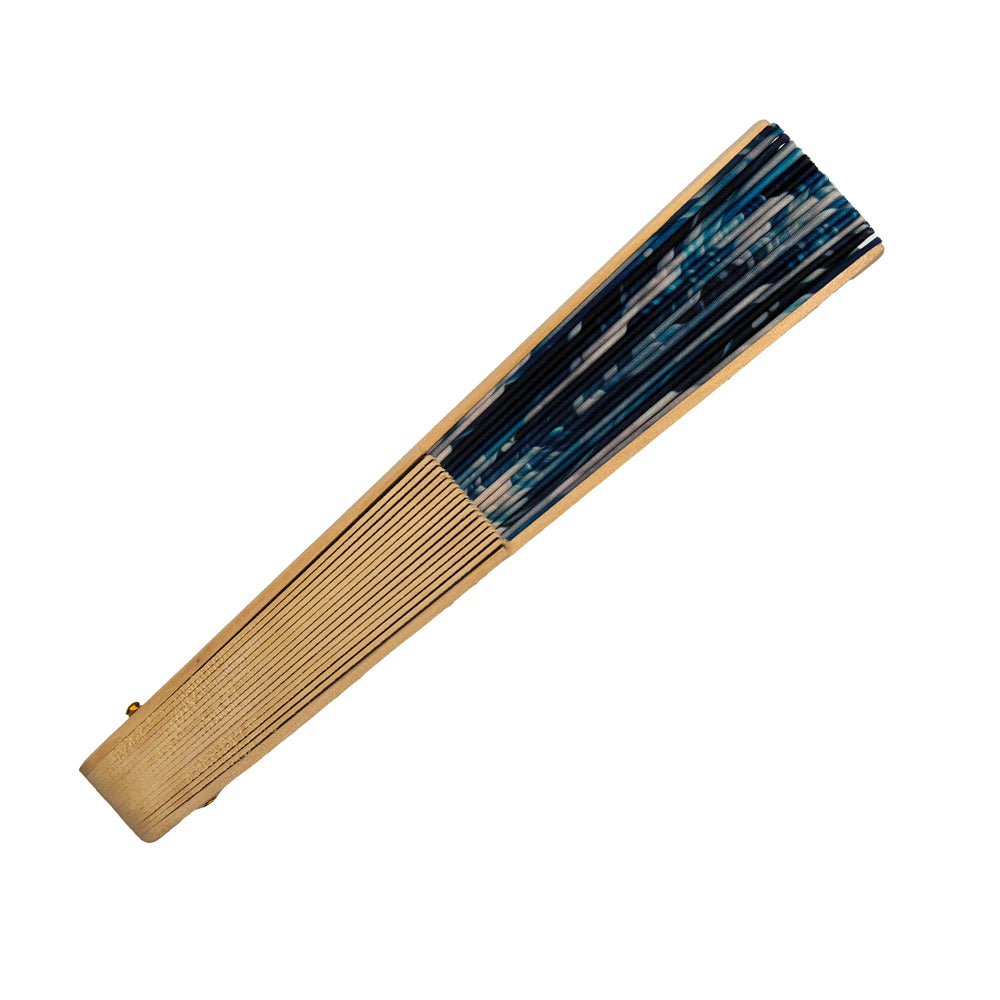 Blue Wave Hand Fan