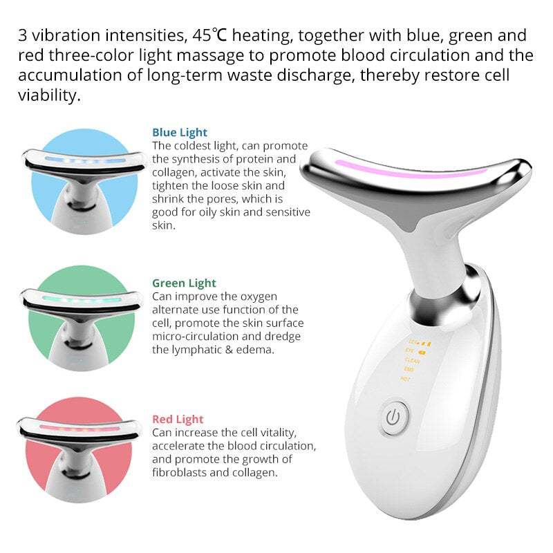 Neck Anti Wrinkle Face Beauty Device Lifting and Tighten Massager