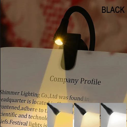 Mini Foldable Book Light Eye Protection Light Clip-on 360° Flip Study