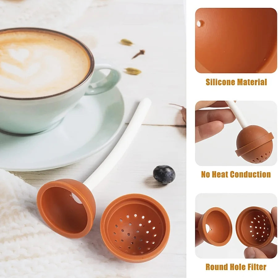 Silicone Tea Infuser Reusable Creative Lollipop Tea Filter Strainer