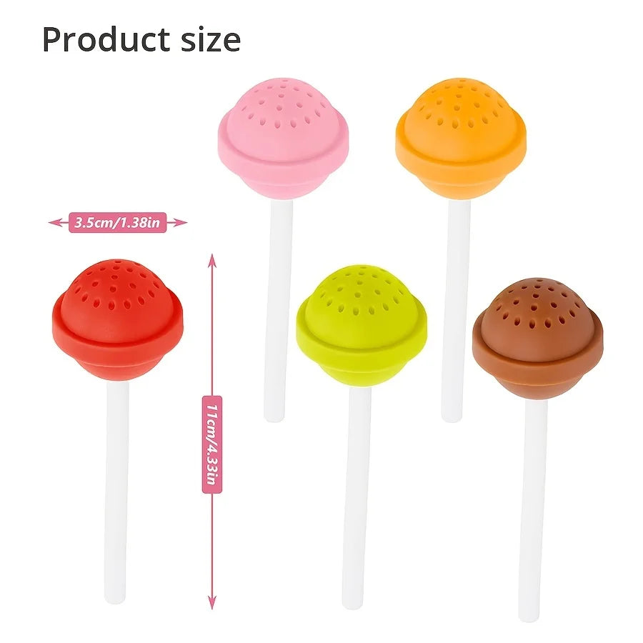 Silicone Tea Infuser Reusable Creative Lollipop Tea Filter Strainer