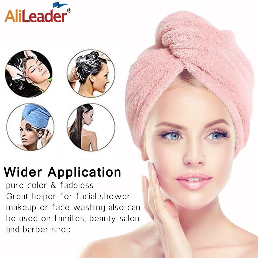 Quick-dry Hair Towel Women Hair Drying Hat Cap Hat Bath Hat Microfiber