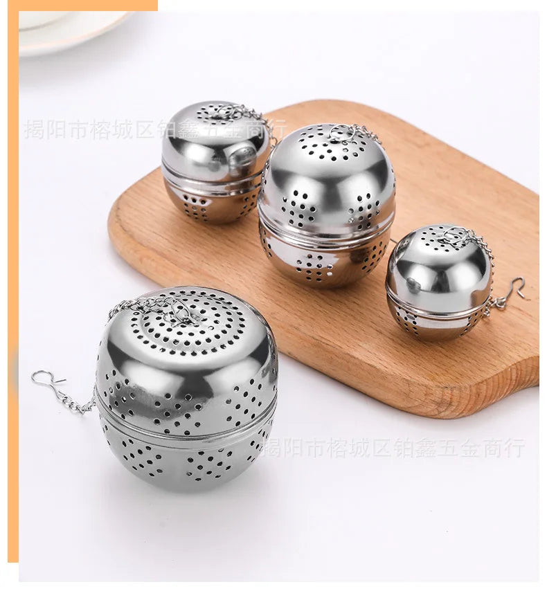 Stainless Steel Ball Shape Tea Infuser Mesh Filter Strainer With Hook