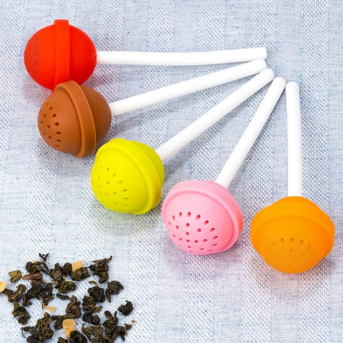 Silicone Tea Infuser Reusable Creative Lollipop Tea Filter Strainer