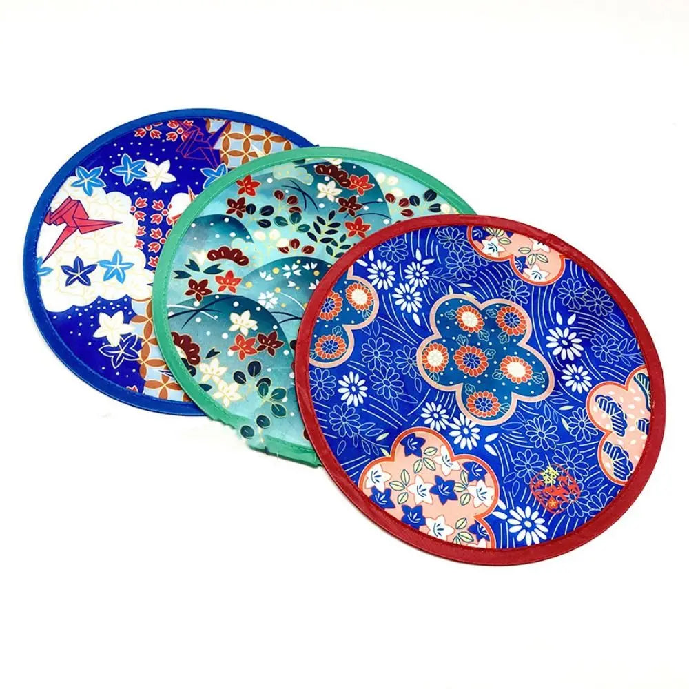 Round Nylon Folding Hand Fan