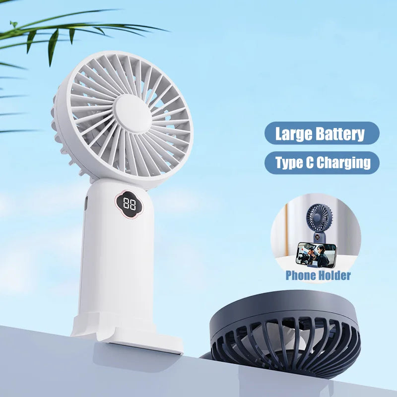 Portable Rechargeable USB-C Handheld Fan