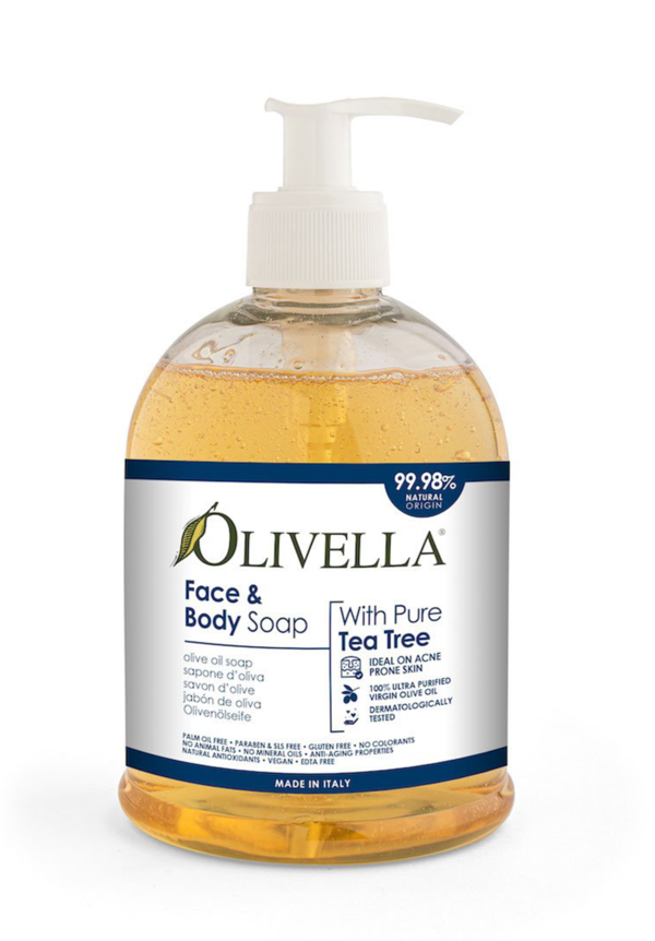 OLIVELLA Tea Tree Oil Body Soap 16.9 oz