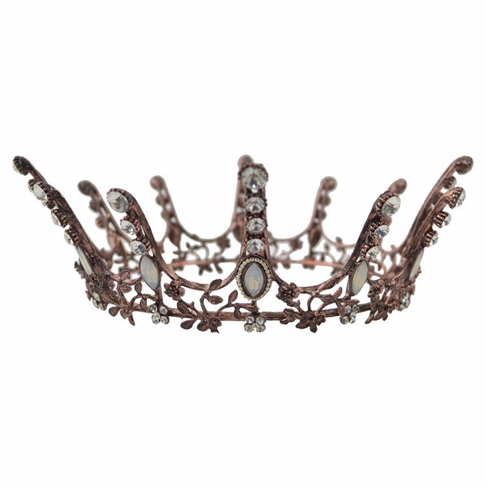 Aggressively Rosy Crown Tiara in Rose Gold and Opal